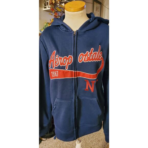 NEW WITH TAGS AEROPOSTOLE MENS ZIP FRONT HOODIE - Picture 2 of 3